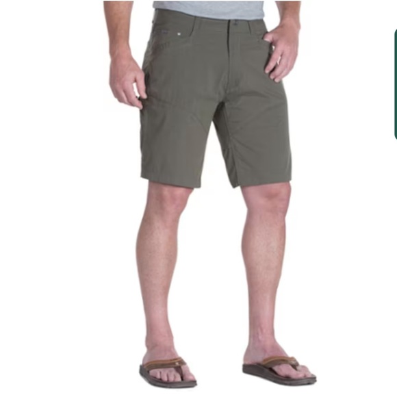 Kuhl Kontra Air Shorts Mens 32x10 Brown Outdoor Hiking Camp Climbing Distressed - Picture 1 of 16